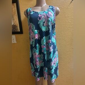 Lilly Pulitzer Blue and Pink Floral Dress